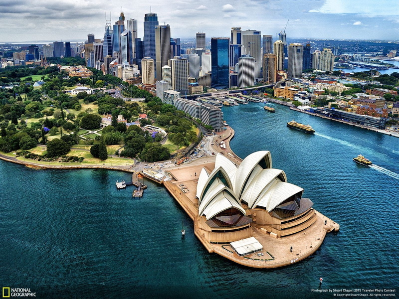 clouds, sky, 720P, Sydney Opera House