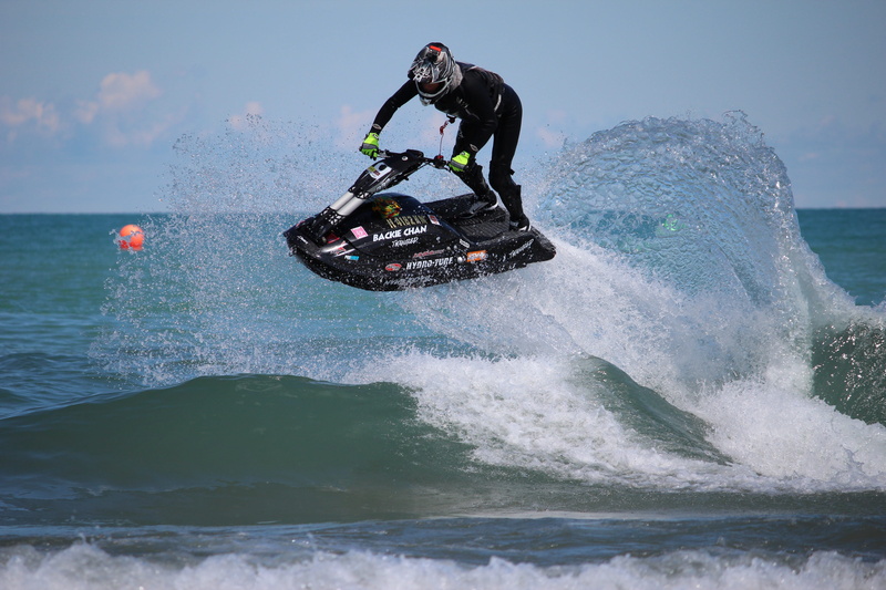 lake michigan, air, motion, riding, action sports, personal, style, outdoors, extreme, jet ski, athletic, full length, splash, splashing, sea, chicago