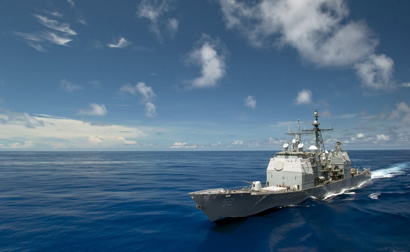 transportation, white, blue, outdoors, horizon, battleship, cruise ship, nautical vessel, no people, Navy, 2K, horizon over water, sea, water, motion