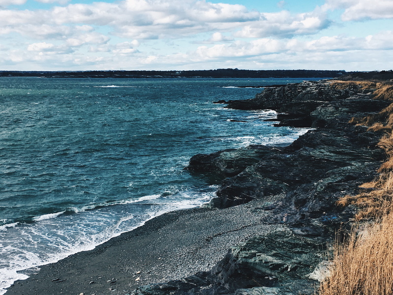day, newport, tranquil scene, united states, no people, beach, non-urban scene, sea, motion, newengland, ocean, land, rhodeisland, wave, beauty in nature