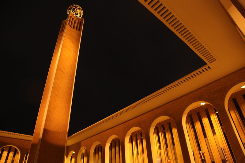 trojan, los angeles, orange color, architectural feature, united states, night, university of southern california, travel destinations, no people, usc