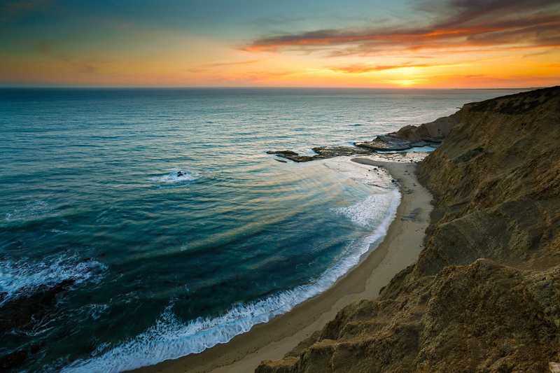 sky, idyllic, atlantic Ocean, beach, water, pacific Ocean, ocean, travel Destinations, sunset, sand, aquatic sport, travel, scenics - nature, height, sun