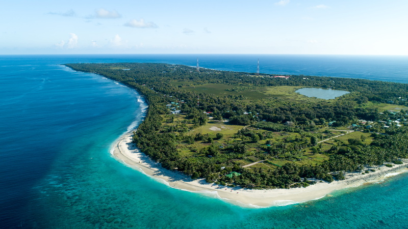 island, no people, idyllic, palmtrees, horizon over water, vacation, lagoon, 4K, outdoors, maldives, beach, paradise, plant, trees, water, turquoise colored