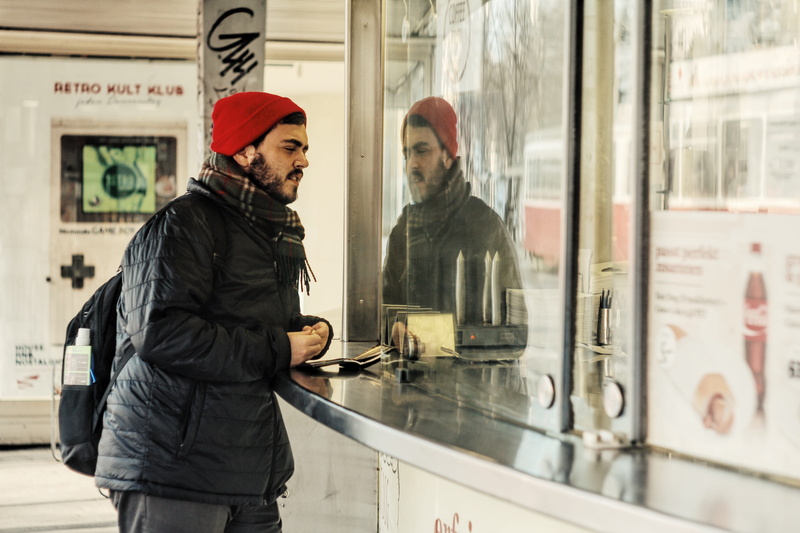 window, reflection, austrian food, vienna, comida, males, standing, people, bratwurst, europe, lifestyles, wien, food, indoors, men, leisure activity, young adult