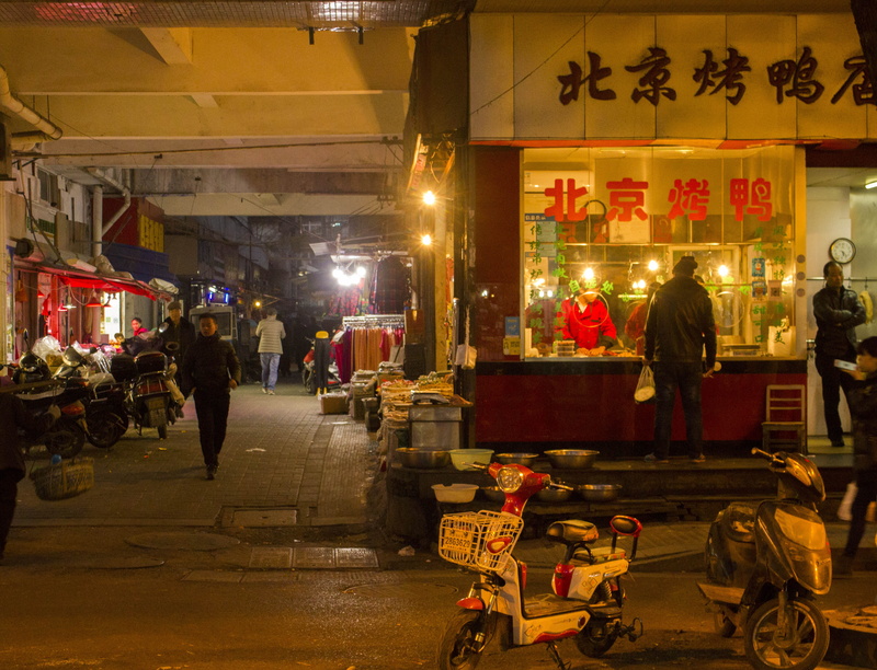 outdoors, food, crowd, women, transportation, men, urban, market, street, illuminated, city life, built structure, store, architecture, streetfood, 4K