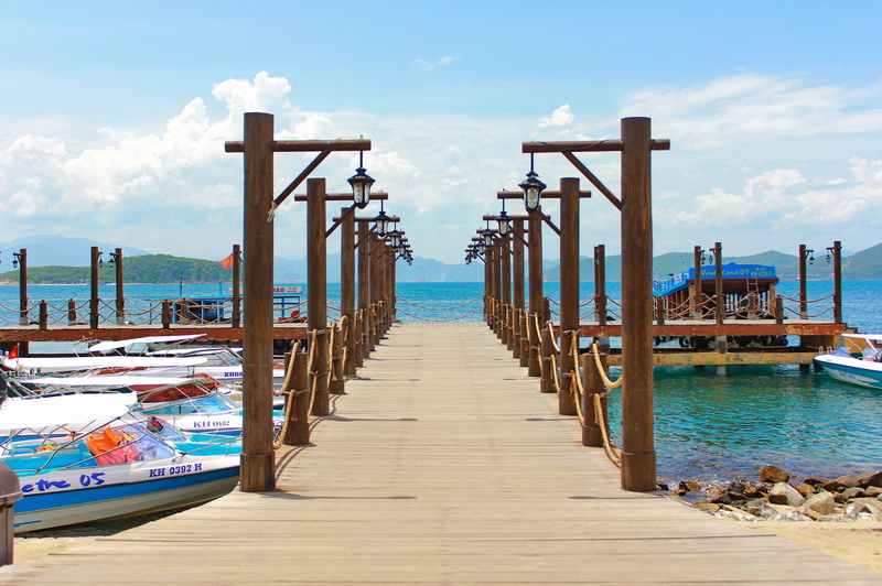 architecture, outdoors, nhatrang, wooden, nature, wood - material, day, sky, water, direction, travel, land, the way forward, beach, vietnam, daytime, nha trang