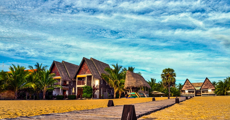 architecture, srilanka, cloud - sky, outdoors, water, 2K, tree, hdr, scenics - nature, house, vacation, building, travel, residential district, blue, no people