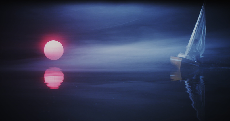 sky, film stills, flat, tv, screen, night, nature, red, moonlight, beauty in nature, purple, idyllic, motion, black, outdoors, scenics - nature, tranquility