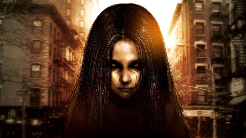 F.E.A.R. 2, F.E.A.R., architecture, video games, looking at camera, digital composite, building, city, young women, real people, long hair, built structure