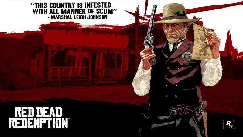 video games, illustration, red, 1080P, revolver, cowboy, hd, redemption, dead
