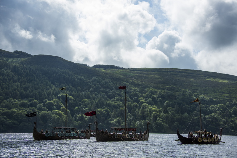 The Vikings, landscape, Vikings, Drakkar, hike, 2K