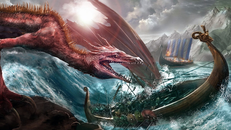 Drakkar, Fantasy, Viking, 1080P, Boat, Dragon