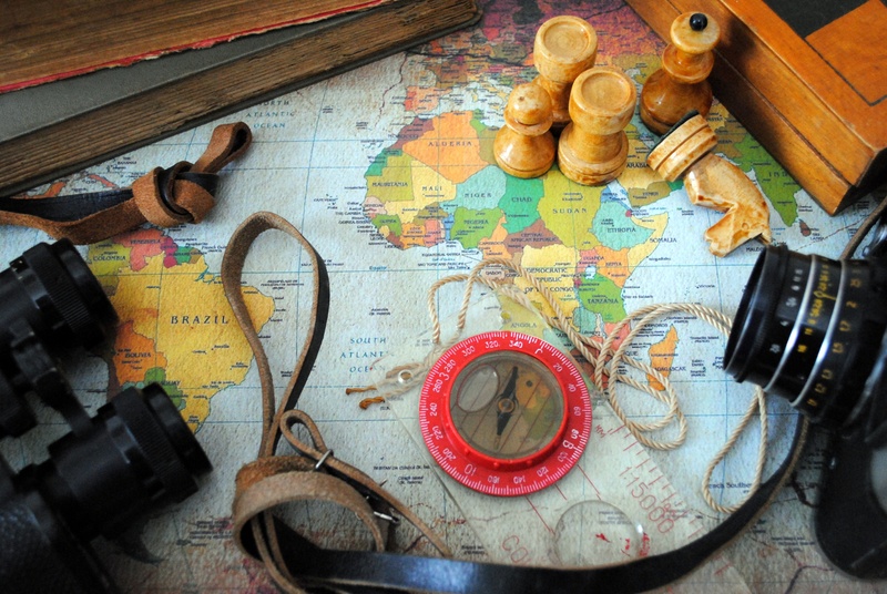 still life, tool, high angle view, wood - material, man made, choice, metal, man made object, world map, indoors, map, hammer, hand tool, old, equipment