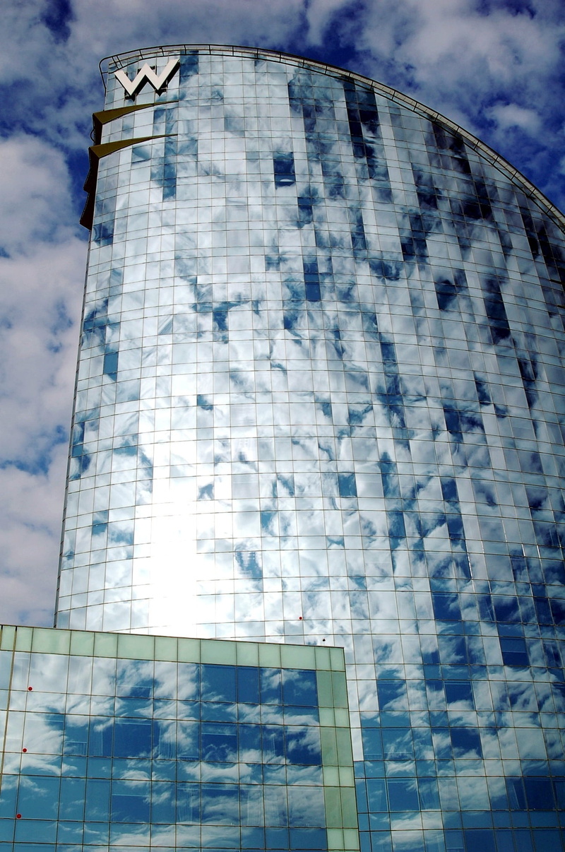 brightness, barcelona, reflection, tall - high, low angle view, sky, day, building, cloud, no people, tower, hotel, outdoors, architecture, office building exterior