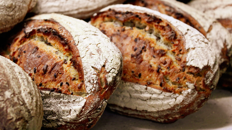 rustic, meal, no people, roast, homemade, brown bread, slice, studio shot, loaf of bread, baker, freshness, bread, fruit, extreme close-up, bakery, food
