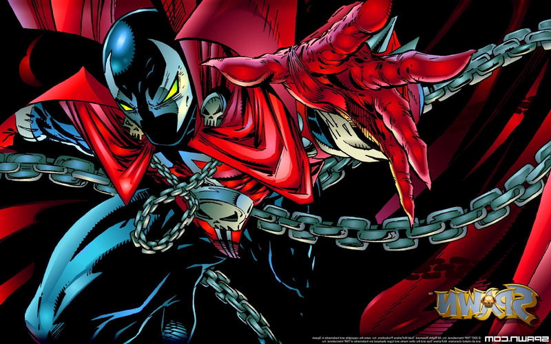 creativity, decoration, still life, red, 1080P, Image Comics, Todd McFarlane, spawn, hanging, lighting equipment, indoors, close-up, full frame, pattern