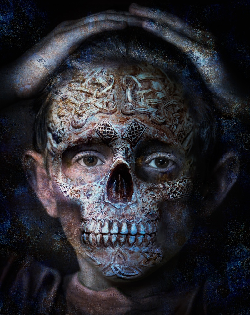 halloween, front view, bone, evil, human, disguise, cranium, fear, headshot, skull, human face, mask - disguise, human body part, photo manipulation, looking at camera