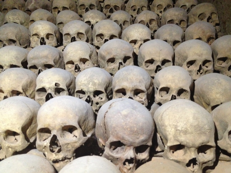 tomb, ossuary, architecture, brno, cemetery, skeleton, skull, abundance, 2K, history, grave, in a row, historical, human skeleton, charnel-house, full frame