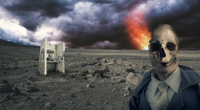 skull, spooky, scary, nature, portrait, smoke - physical structure, one person, person, halloween, gray, fear, dark, disguise, arid climate, dead, death