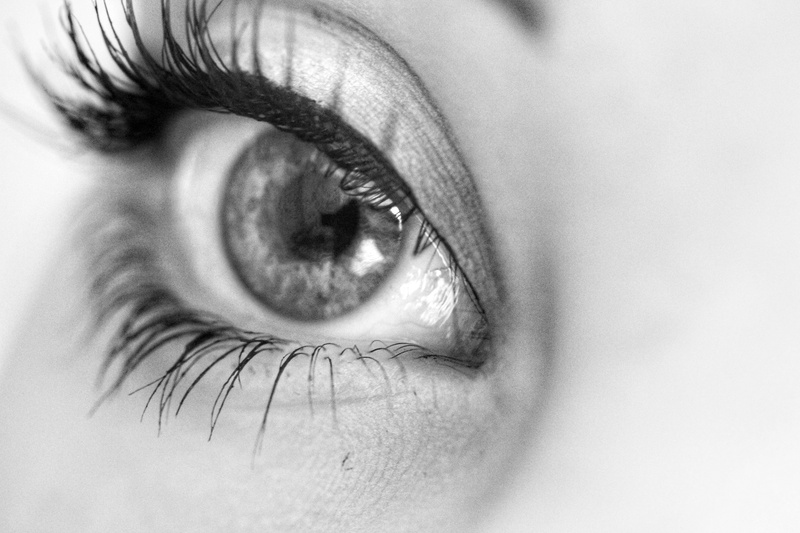 beautiful woman, black-and-white, close-up, one person, eyesight, eyelashes, human skin, portrait, human face, adult, black and white, human eye, eye, unrecognizable person