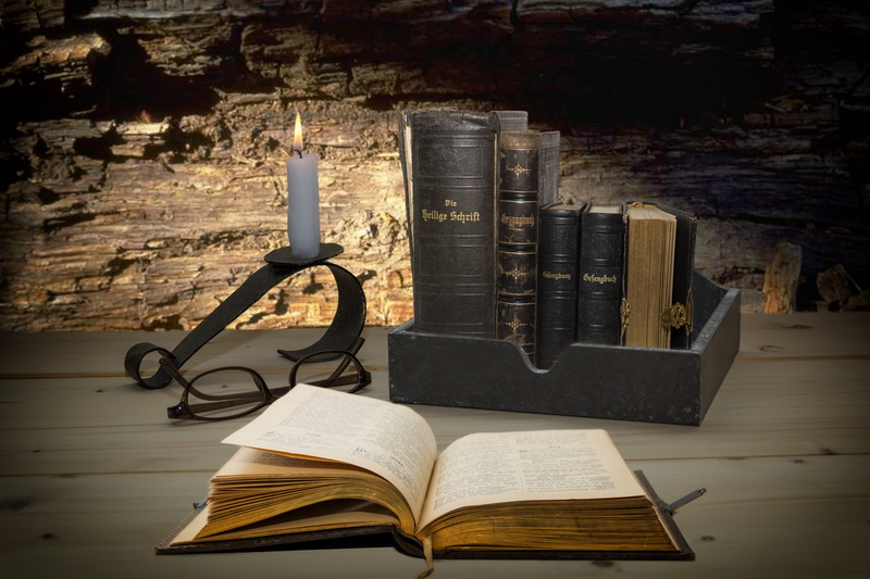 page, wisdom, christ, paper, church, candle, learning, religion, wood, 5K, still life, table, glasses, cover, expertise, book, antique, hymnal, bible