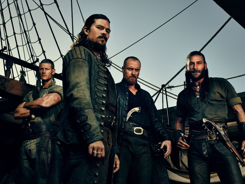 Captain Flint (Black Sails), Zach McGowan, Luke Arnold, TV Show, John Silver (Black Sails), Black Sails, Charles Vane (Black Sails), Toby Stephens, 1080P