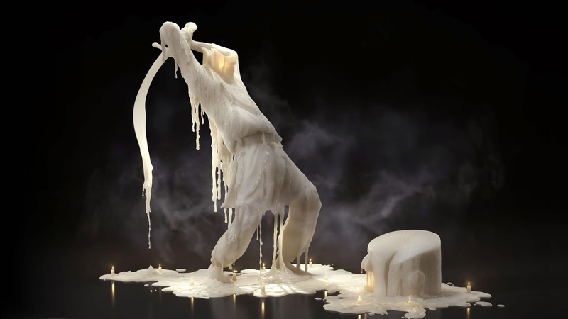 animal wildlife, focus on foreground, figurine, burning, animal, motion, food and drink, holding, 1080P, smoke - physical structure, no people, photography