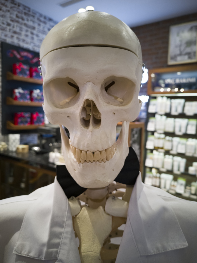 human representation, dry head, human skull, architecture, halloween, male likeness, real people, clothing, death, die, skeleton, representation, front view