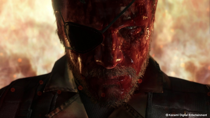 glasses, beard, front view, untitled, Metal Gear Solid , mouth open, human face, Metal Gear Solid V: The Phantom Pain, headshot, human body part, focus on foreground