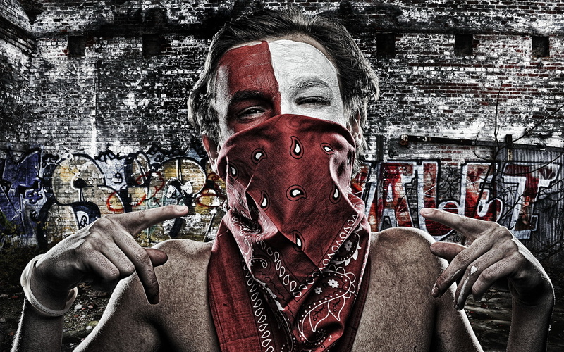 graffiti, people, eyes, bricks, 1080P, pov, mask, urban, bandana, Men, face, males