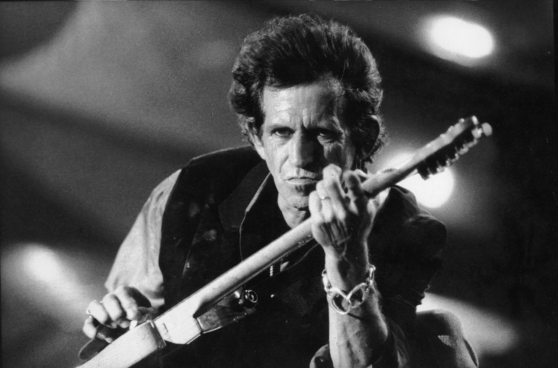 entertainment occupation, singer, skill, voodoo lounge tour, rolling, concert, black and white, The Rolling Stones, Keith Richards, playing, electric, 5K