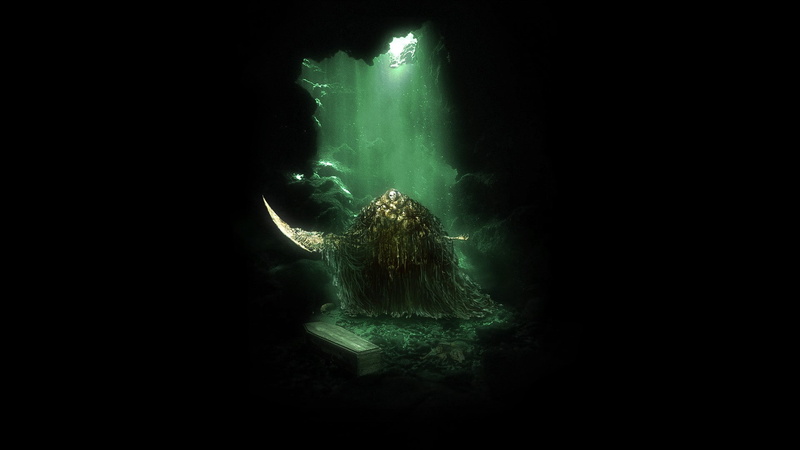 sea, swimming, outdoors, 1080P, green color, nature, video games dark souls nito, animals in the wild, water, animal wildlife, underwater diving, marine