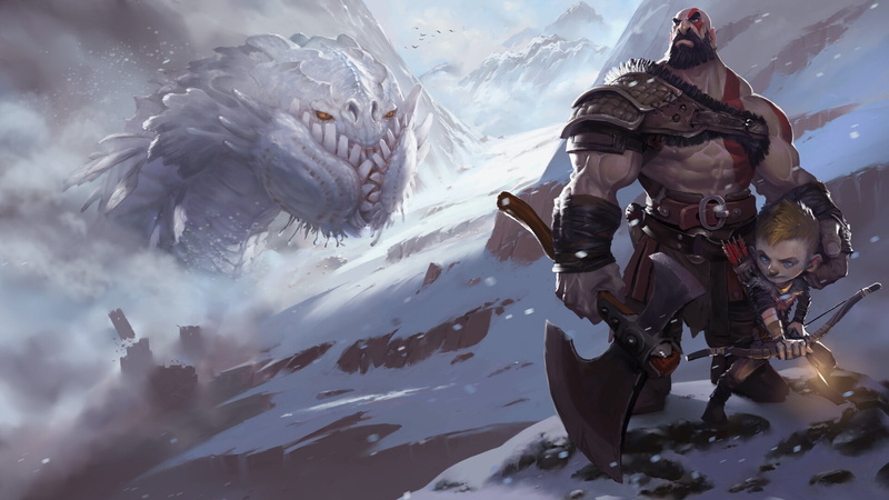 1080P, God of War, God of War (2018), Warrior, Creature, Kratos (God Of War), Atreus (God Of War)