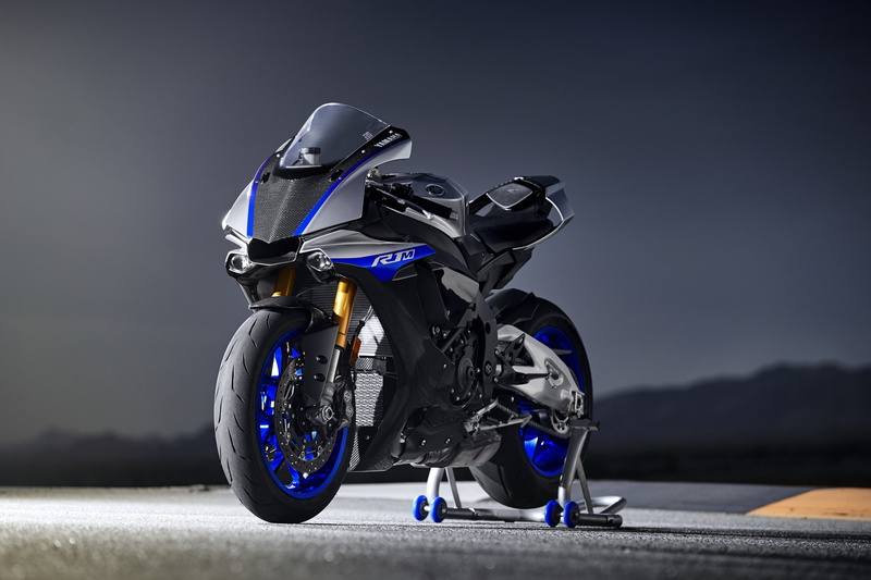 sports, blue, 4K, bike, HD, black, 4K, Yamaha YZF-R1M, digital, 2018