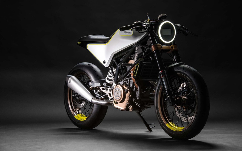 wheel, retro styled, black color, concept, silver colored, transportation, vitpilen, Husqvarna, motorcycle, studio shot, tire, personal land vehicle, metal