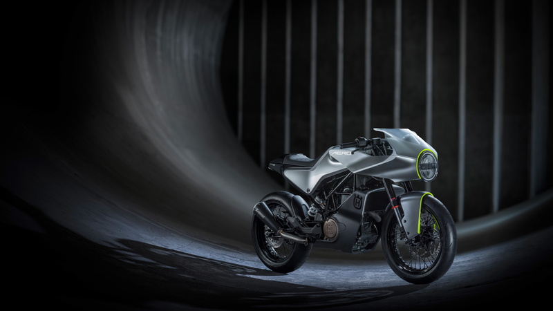 close-up, sports race, 4K, no people, land vehicle, 2018, mode of transportation, black color, motorcycle, motor vehicle, motion, Husqvarna Vitpilen 401 Aero Concept