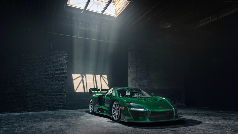 supercar, 4K, McLaren Senna GTR Green Carbon, 4K, 2018 Cars