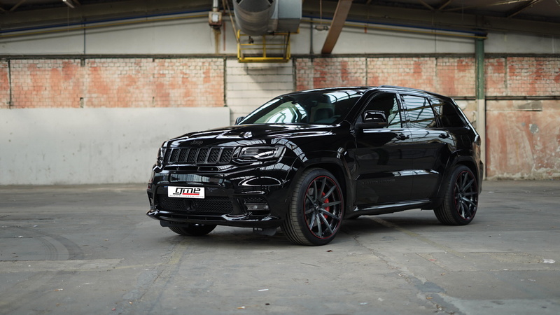 parking, wheel, flooring, indoors, mode of transportation, architecture, garage, 4K, jeep, red, brick, srt, day, grand, car, no people, wall - building feature