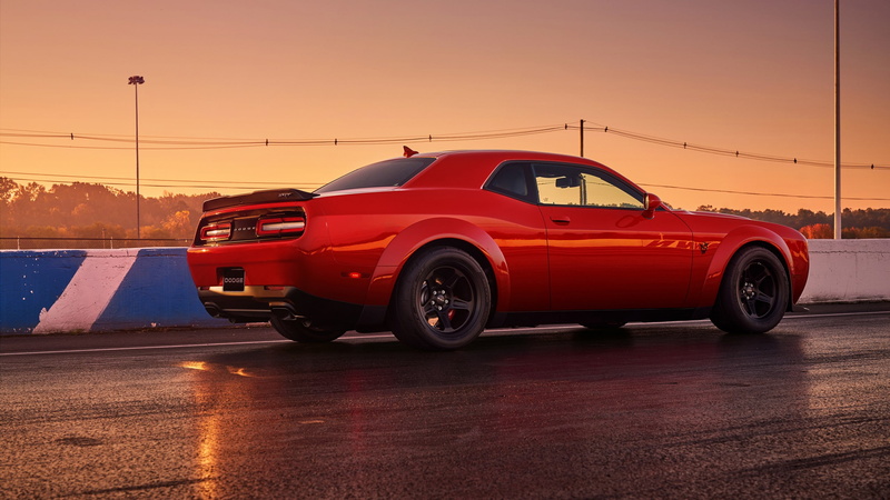 Dodge Challenger SRT Demon, 2017 New York Auto Show, coupe, red, road, 2K