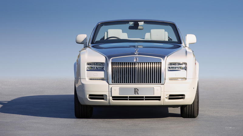 land vehicle, environment, outdoors, 1080P, mountain, road, mode of transportation, no people, clear sky, blue, white color, sky, Rolls-Royce Phantom