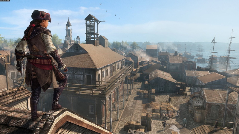 representation, Assassins Creed III: Liberation, built structure, clothing, warm clothing, architecture, winter, lifestyles, cityscape, one person, full length