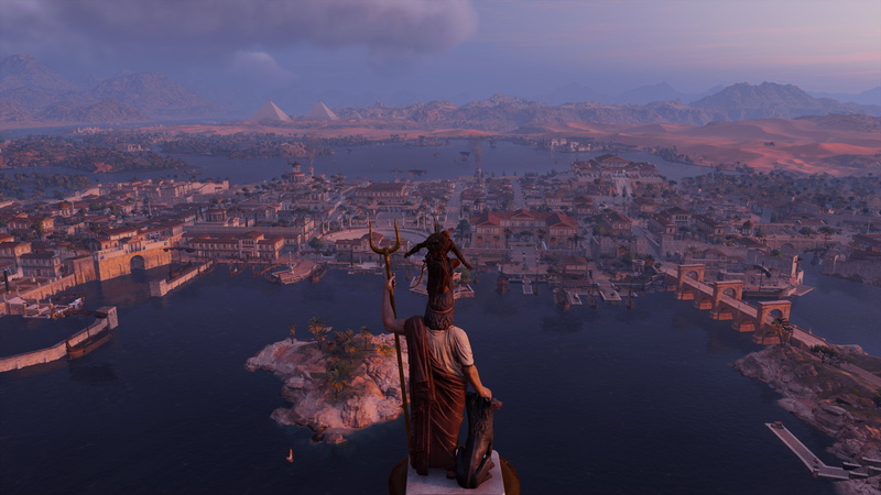 travel, city, 4K, cityscape, belief, built structure, Assassins Creed, architecture, Assassins Creed: Origins, building exterior, water, one person, travel destinations