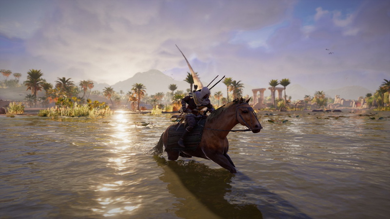 mammal, waterfront, domestic animals, Assassins Creed, nature, 1080P, day, cloud - sky, real people, plant, lifestyles, Assassins creed Origins, outdoors