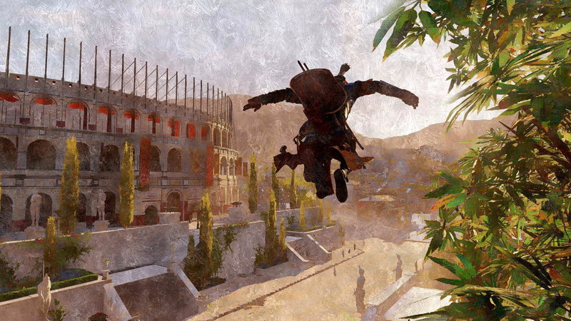 1080P, Assassins Creed: Origins, old, ancient, building exterior, Bayek, wall - building feature, no people, history, plant, built structure, architecture