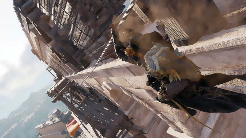 Bayek, mode of transportation, broken, abandoned, motion, low angle view, built structure, architecture, building exterior, cloud - sky, 1080P, no people