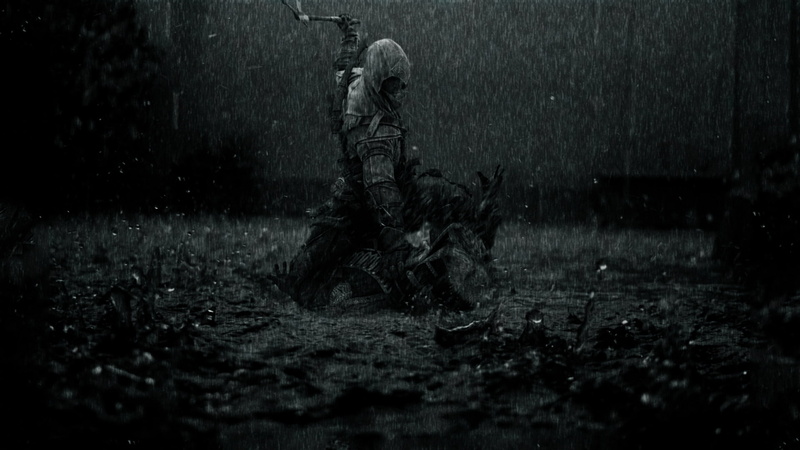 Assassins Creed 3, assassins, connor, creed, kenway, assassin, the creed of the assassins, killer, rises, 1080P, dark, knight, rain