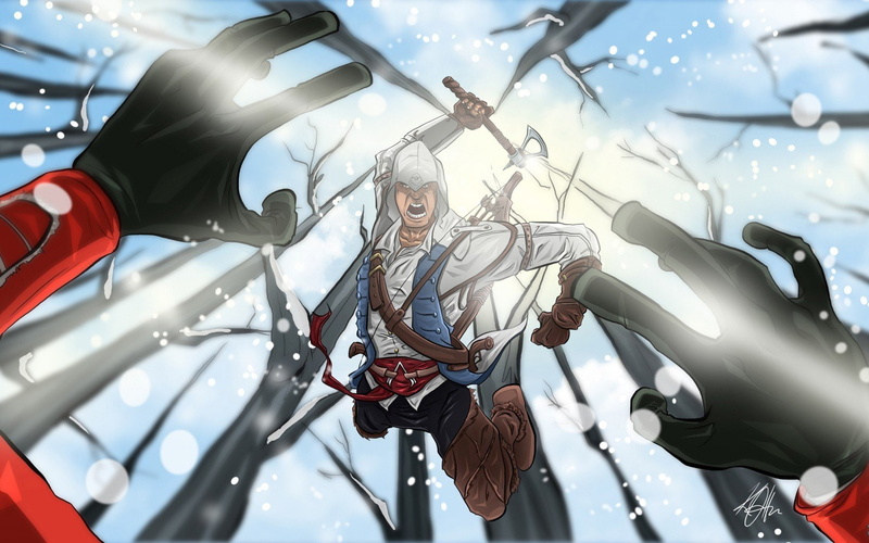 720P, kenway, assassins, fan, creed, games, video, art, artwork, connor