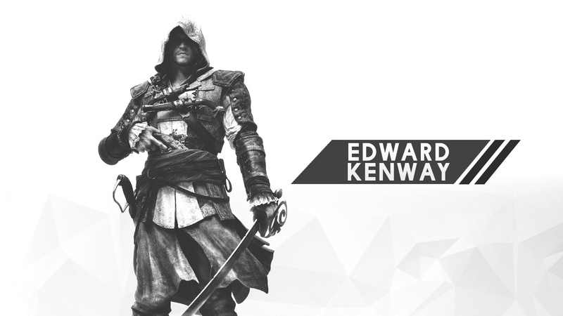 1080P, video games  digital art  Edward Kenway  white background  Assassins Creed  white  2D  Assassins Creed: Black Flag  minimalism