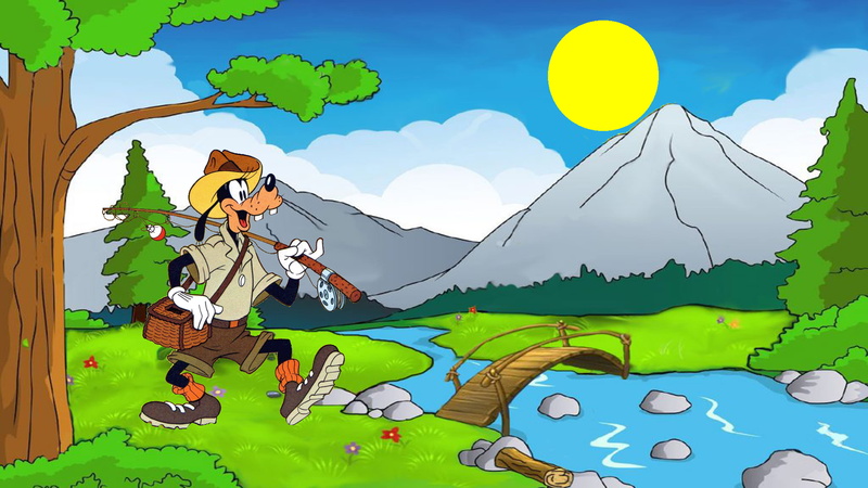 nature, 4K, plant, hunting, digital composite, cloud - sky, tree, grass, fish, cartoon, goofy, creativity, sky, map, mountain, pc, tablet, leisure activity