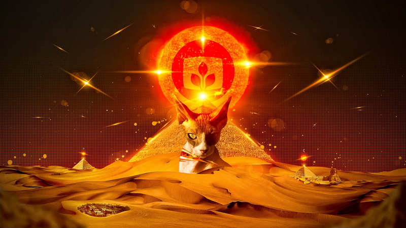 3d and abstract, sphynx, 2K